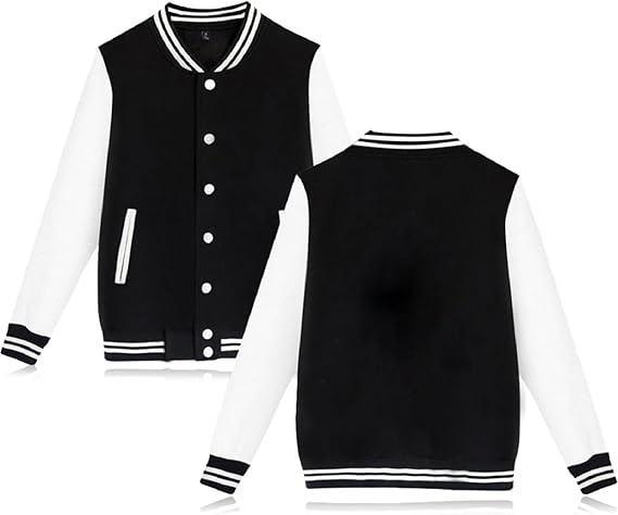 -BLACK VARSITY JACKET-